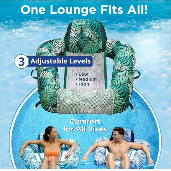NEW- out of box- Aqua Pool Chair Float Lounge for Adults - Picture 5 of 7
